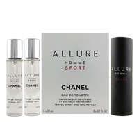 Chanel Chanel Allure Homme Sport EDT 60ML (3x20) hordozó + utántöltő Férfi Parfüm