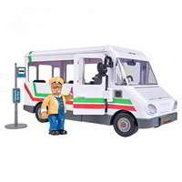 Simba Simba Sam, a tűzoltó Busz jármű Trevor figurával - Fehér