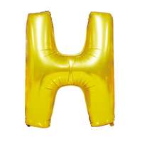  Arany színű, betű alakú fólia lufi, léggömb – H
