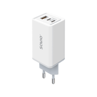 SAVIO SAVIO Hálózati adapter, PD3.0, QC3.0, GaN, 2x USB-C, 1x USB-A, max. 65W, fehér (LA-07)