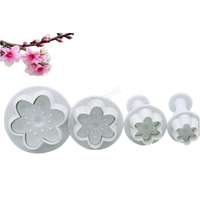  4 darabos rugós fondant kiszúró forma-Sakura Virág
