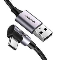 UGREEN Szögletes végű kábel USB-C kábel UGREEN US284, 3A , 2m (fekete)