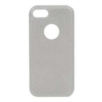 gigapack Szilikon telefonvédő (műanyag belső, csillogó hátlap, logo kivágás) EZÜST [Apple iPhone 8 4.7]
