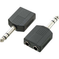 SpeaKa Professional SpeaKa Professional Jack Audio Y adapter [1x Jack-dugó, 6,35 mm-es - 2x Jack alj, 6,35 mm-es] Fekete