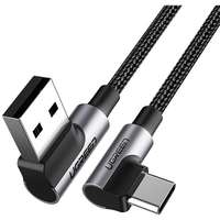 Ugreen UGREEN Angled USB 2.0 A to Type C Cable Nickel Plating Aluminum Shell 1m Black