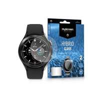 MyScreen LA-2288 Samsung Galaxy Watch 4 Classic (46 mm) rugalmas, hibrid üveg - Myscreen protector Hybrid Glass átlátszó 8H ujjlenyomat-érzékelő biztos, 2db-os csomag
