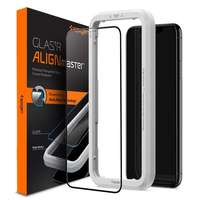 Spigen AGL00106 Apple iPhone 11 / XR Spigen GlastR Align Master edzett üveg képernyővédő fólia, felhelyezést segítő kerettel, Fekete