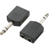 SpeaKa Professional SpeaKa Professional Jack Audio Y adapter [1x Jack-dugó, 6,35 mm-es - 2x Jack alj, 6,35 mm-es] Fekete (SP-7870192)