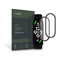 HOFI HOFI Hybrid Pro+ Glass Xiaomi Mi Smart Band 7 üveg képernyővédő fólia fekete kerettel 2db/csomag (FN0405) (FN0405)