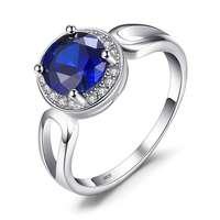 EdenBoutique Deep Blue Sapphire 8 ezüst gyűrű