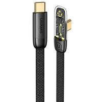 USAMS USAMS kábel szögletes USB-C na USB-C PD 100W gyors töltés Iceflake Series 1,2m fekete SJ584USB01 (US-SJ584)