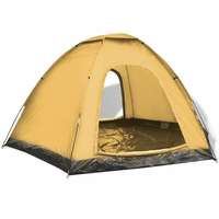 Discontmania VID 6 személyes kemping sátor sárga színben