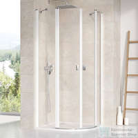 Ravak Ravak CHROME CSKK4-80 80x80x195 cm-es íves zuhanykabin nyíló ajtóval,Fehér+Transparent,3Q140100Z1