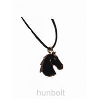 Hunbolt Lófej fekete háttérrel nyaklánc 3,2x3,5 cm