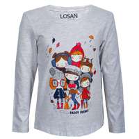 Losan LOSAN Girls friends hosszú ujjú póló/felső glitteres 3-4 év (104 cm)