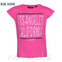 Blue Seven Blue Seven Pink virágos póló Los Angeles California 18-24 hó (92 cm)