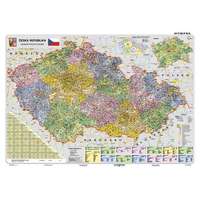 Stiefel Csehország közigazgatása térkép, fóliázott, fémléces