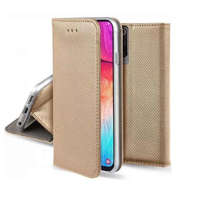 Samsung Smart magnet Samsung G980 Galaxy S20 (6.2) oldalra nyíló mágneses könyv tok szilikon belsővel arany