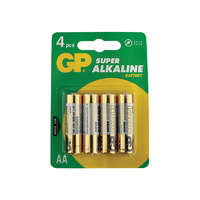 GP Elem, ceruza, 1,5 V alkáli, GP SUPER (LR6, AA), 4-es bliszter (LR6 GP15A-C4)