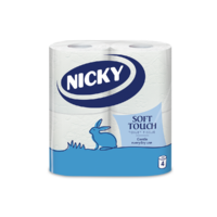 Nicky Nicky Soft Touch toalettpapír 4 tekercs 2 rétegű 110 lap