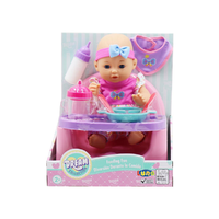 Luna Dream Collection: Csecsemő baba etetőszékkel és kiegészítőkkel