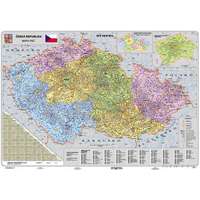 Stiefel Csehország irányítószámos térképe, fóliázott, faléces
