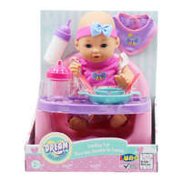 Luna Dream Collection: Csecsemő baba etetőszékkel és kiegészítőkkel