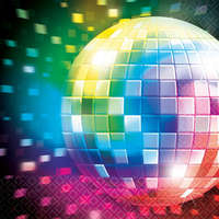 Disco láz Disco Fever szalvéta 16 db-os, 33*33 cm