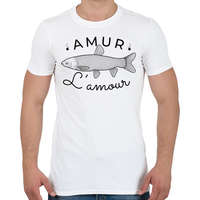 printfashion Amur Lamour Black-01 - Férfi póló - Fehér