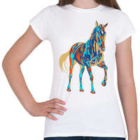 printfashion Colorfull Horse - Női póló - Fehér