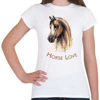 printfashion Horse Love - Női póló - Fehér
