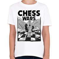 printfashion Sakk - chess wars - Gyerek póló - Fehér