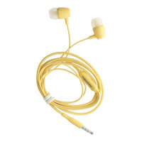 Pavareal Vezetékes fülhallgató, stereo headset, 3.5 mm jack csatlakozóval, sárga, Pavareal PA-E67