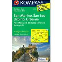 Kompass 2455. San Marino - San Leo - Urbino - Urbania turistatérkép Kompass 1:50 000