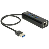DeLock DeLock USB 3.0 Hub 3 Port + 1 Port Gigabit LAN 10/100/1000 Mbps