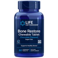 Life Extension Bone Restore, csonterő és sűrűség támogatása, csokis íz, 60 db, Life Extension