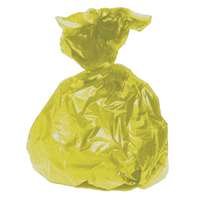  Polietilén zsák környezetbarát, újrahasznosított anyagból, sárga, 70 x 110 cm (135 l) 10 db/csomag