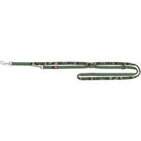 Trixie KT24: Trixie Premium Adjustable Lead with Neoprene Padding - álítható póráz (terepszínű/sötét zöld) XS (2m/10mm)