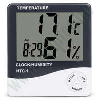  HST01 hő-, és páratartalom-mérő, beépített digitális órával