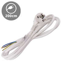 EMOS EMOS Hálózati csatlakozó, dugvillás kábel (3x0.75 mm2) 2 méter, fehér, PVC
