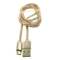LDNIO Electronic Technology Co. Ltd. LDNIO adat és töltő kábel LS-24, MicroUSB/USB csatlakozó, 2.1A gyors töltés, 1 méter, aranyszín
