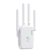 Ezone Urlant Wi-Fi WLAN Jelerősítő Repeater, 2,4GHz Wi-Fi, LAN/WAN Ethernet port, WPS, 300Mbps, 4 antenna, fehér