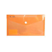 Bluering Irattartó tasak DL &#039;csekk&#039; patentos PP Bluering® transzparens narancs 12 db/csomag