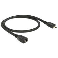 Delock Delock Bővítőkábel USB 2.0-s, Micro-B típusú csatlakozódugóval > USB 2.0-s, Micro-B típusú csatlakoz