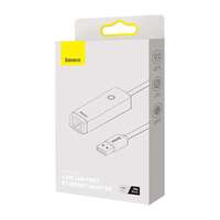 Baseus Baseus HUB Lite Series Ethernet (USB-A bemenetről - RJ45 LAN port) adapter, 100Mbps, fekete (WKQX000001)