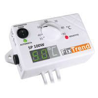 FixTrend FixTrend SP100W termosztát, hőfok kijelzővel, fűtési keringető szivattyúhoz