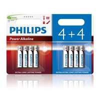 Asalite Philips Power Alkáli Mikro Elem AAA 4+4