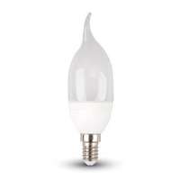 V-TAC LED lámpa , égő , gyertya , láng forma , E14 foglalat , 4 Watt , 200° , meleg fehér