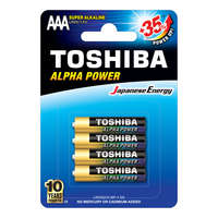 9518 TOSHIBA ALPHA POWER LR03 AAA 1,5 V alkáli elemek buborékcsomagolás 4 darab