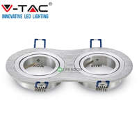 V-TAC V-TAC 2xGU10 billenthető, süllyeszthető keret, szálcsiszolt alumínium - 3602